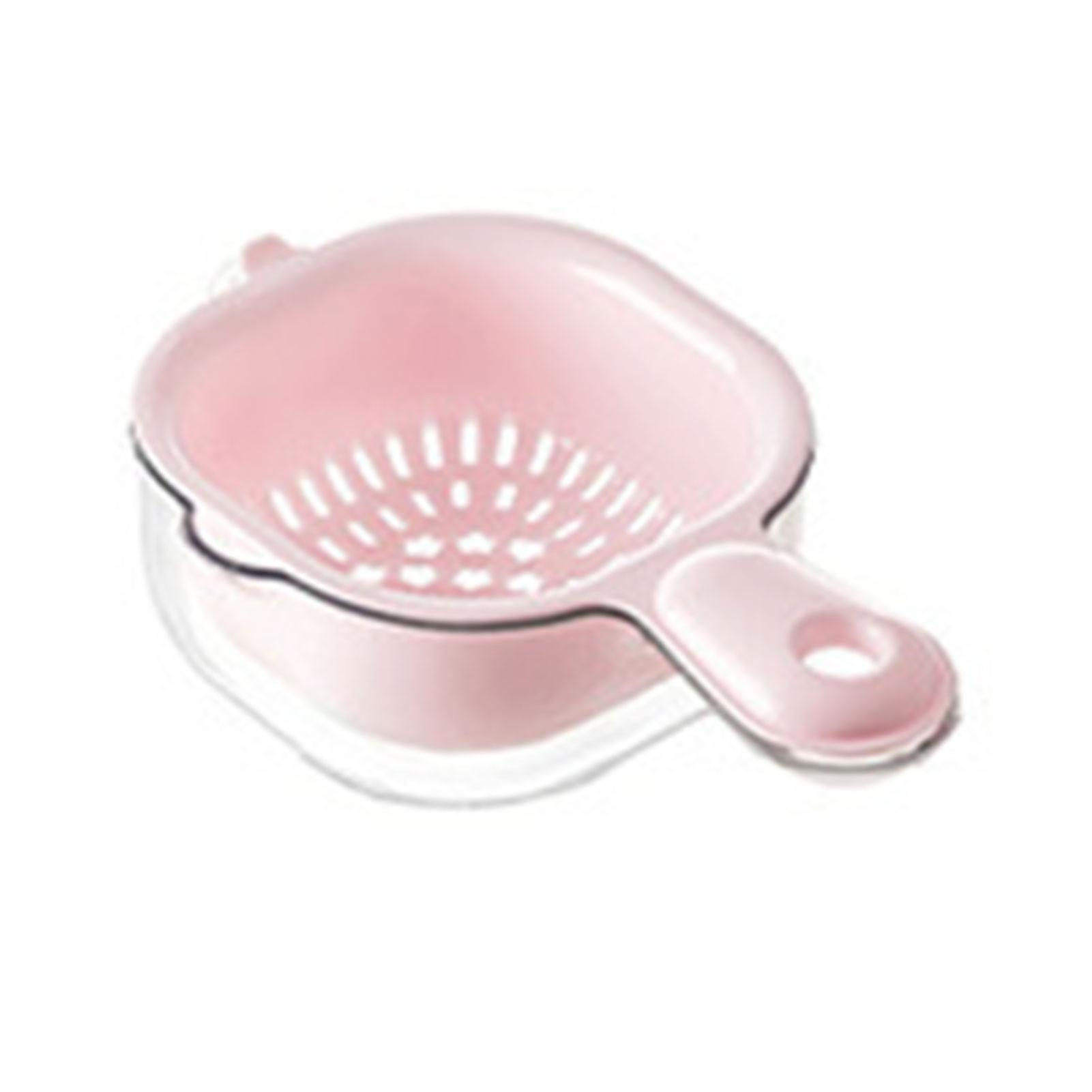 Functional Double Layer Drain Basket Reusable Food Container for Kitchen Use