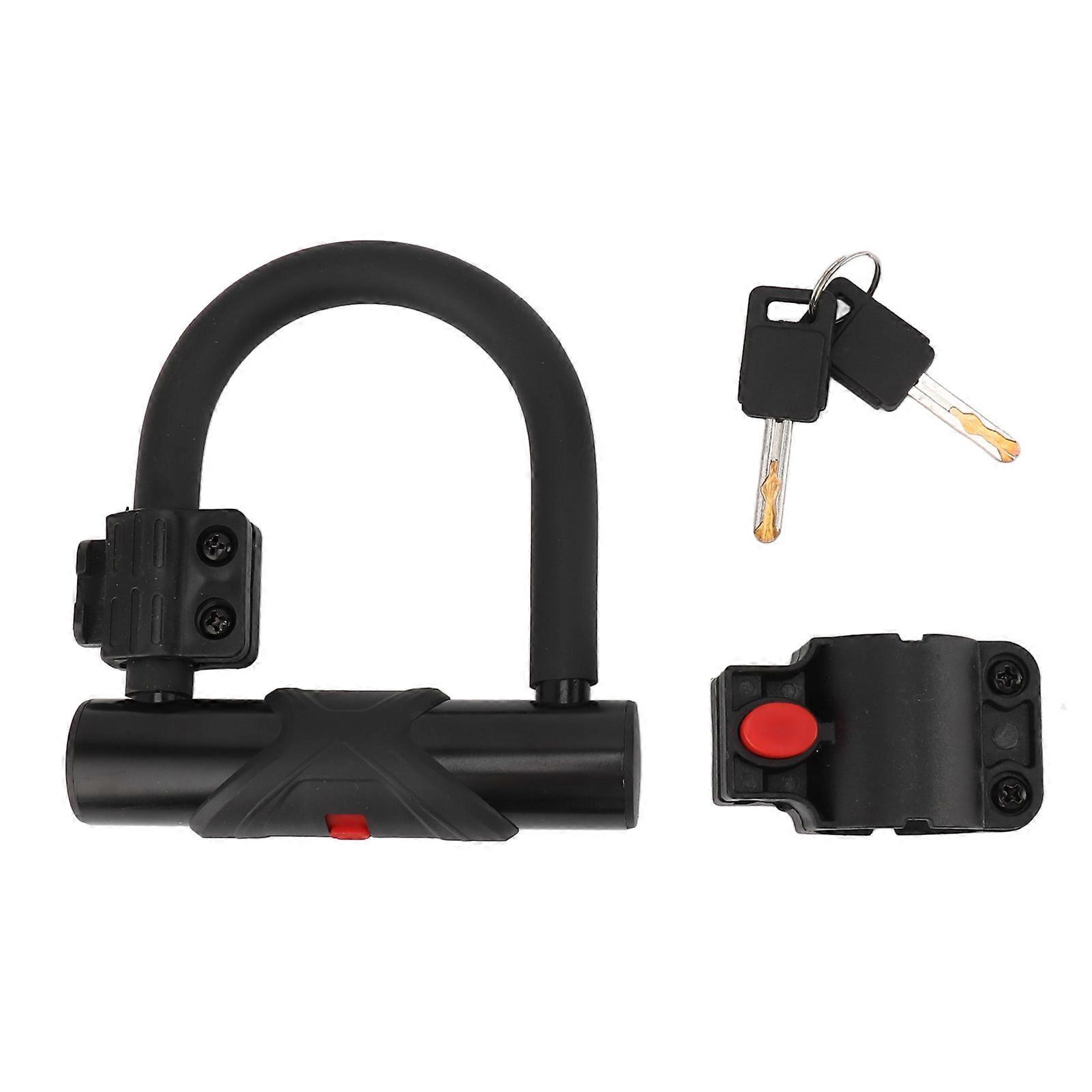 Bike U Lock Alloy Steel High Strength Portable Anti Theft Bicycle U Lock with Mounting Bracket for Mountain Bike E2U711