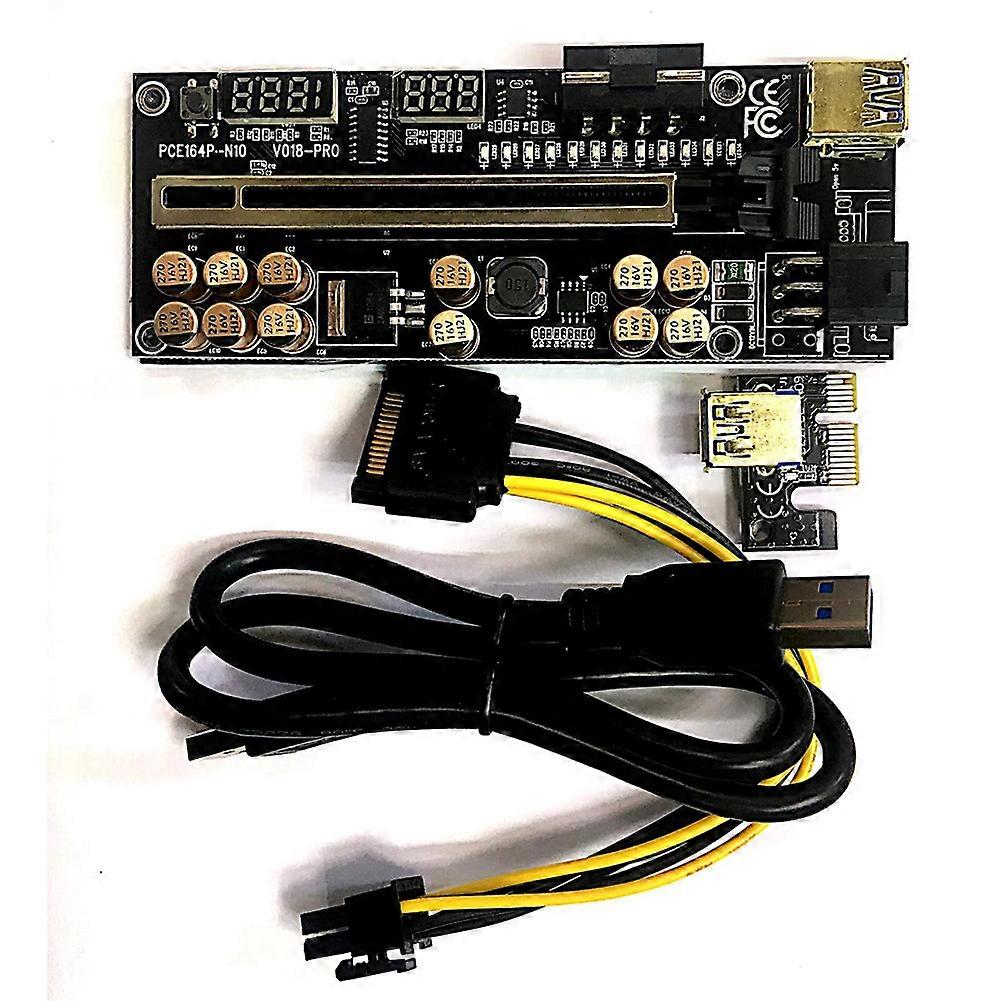 VER018 PRO PCI-E Riser Card USB 3.0 Cable 018 PLUS PCI 1X To 16X Extender PCIe Adapter for BTC Mini
