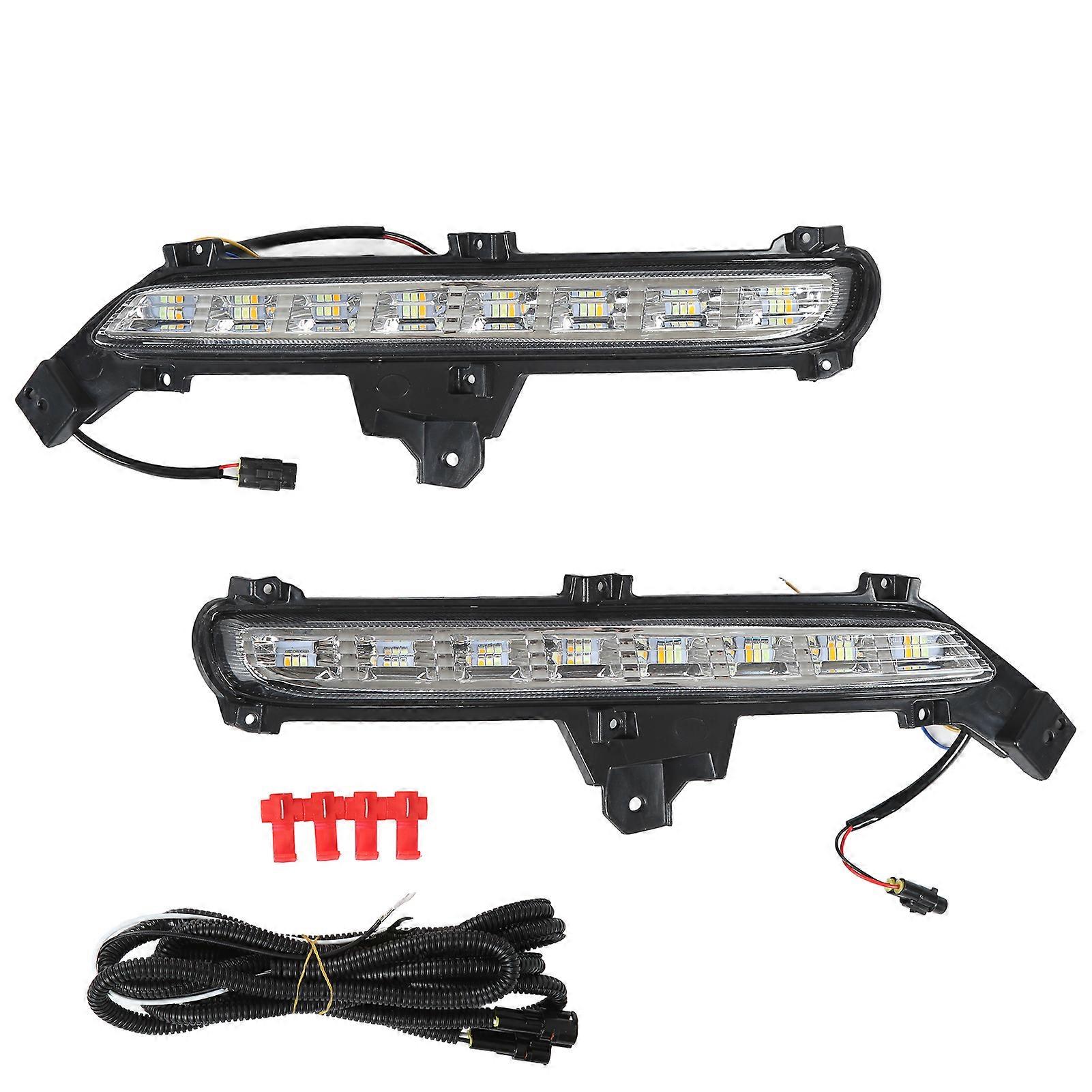 2PCS LED Daytime Running Light Left Right Sequential 3 Lighting Color Replacement for KIA K2 2014?2016