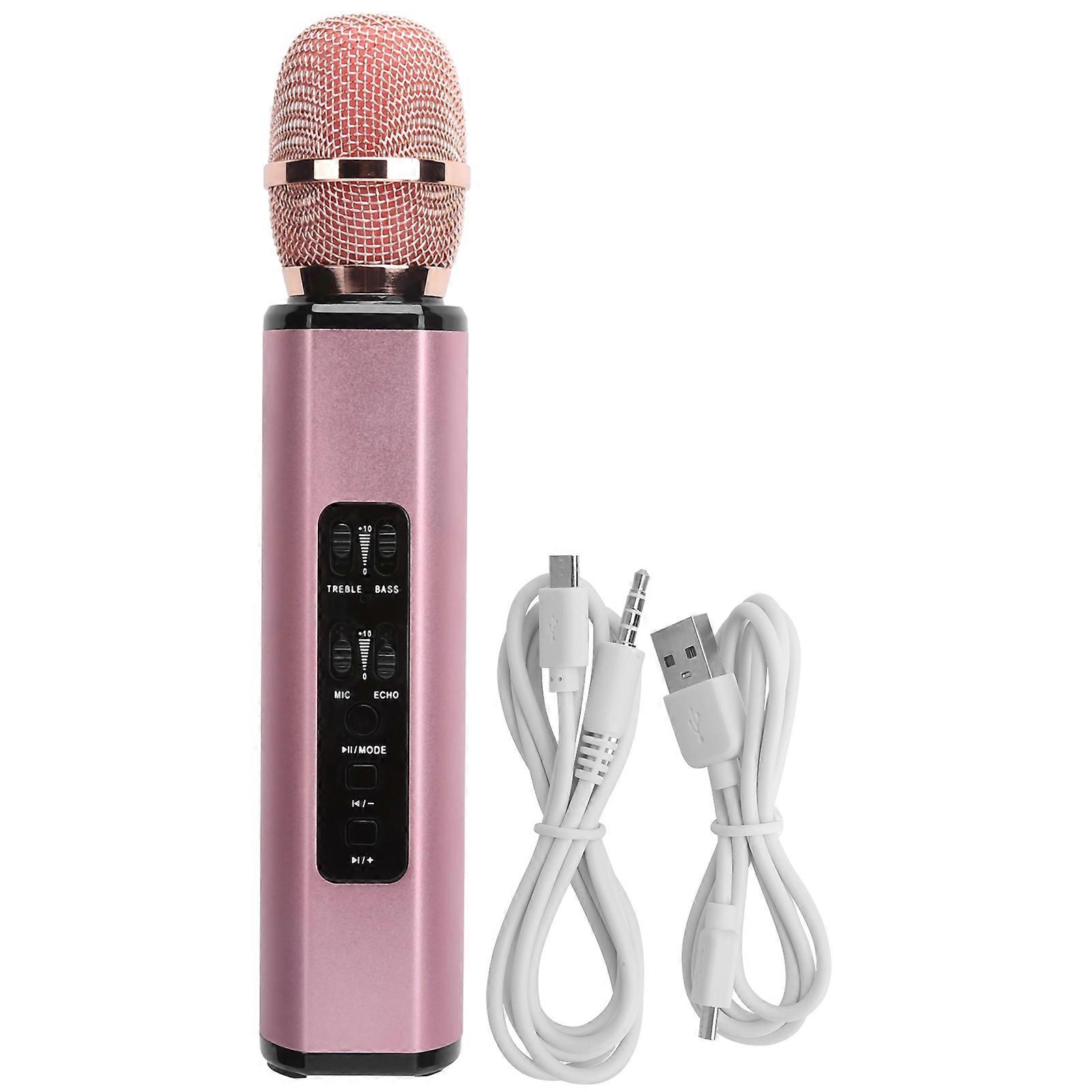 Bluetooth Karaoke Microphone Handheld Multifunction Dual Speakers Wireless Microphone