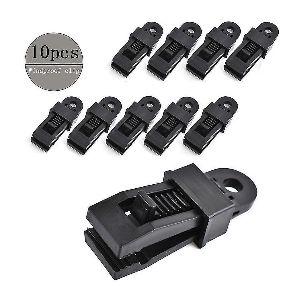 10pcs Windproof Rope Clips for Camping Tent and Canopy