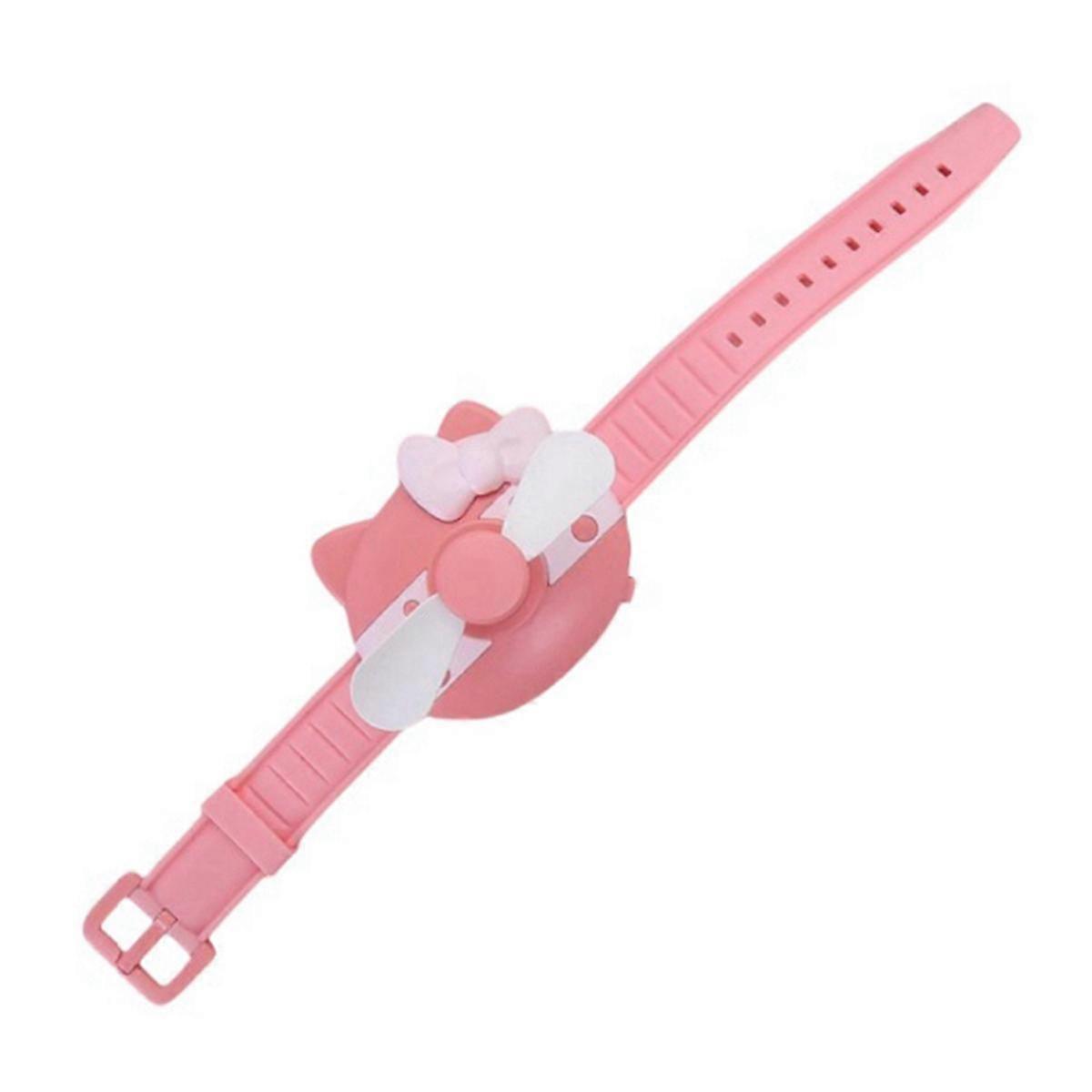 Cute Mini Fan,Watch Design for Children,Portable Fan,Soft Safe Strong Wind,USB Ventilation Rechargeable C