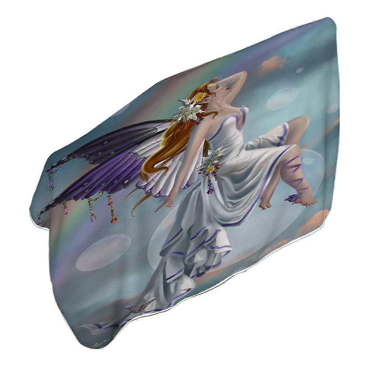 Fantasy Artwork Charming Rainbow Fairy Microfiber Beach Towel