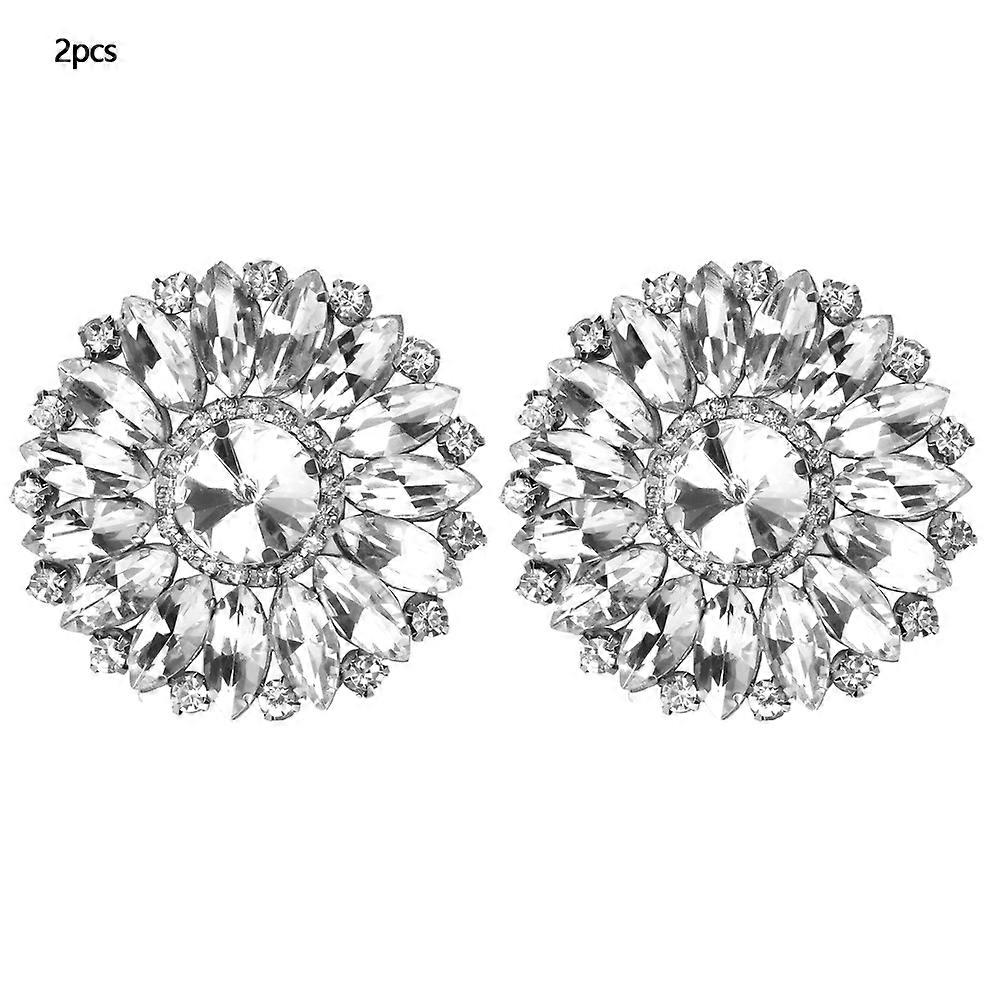 2pcs水晶贴片缝制仿珍珠贴片，适用于衣物、鞋子、包（#1）