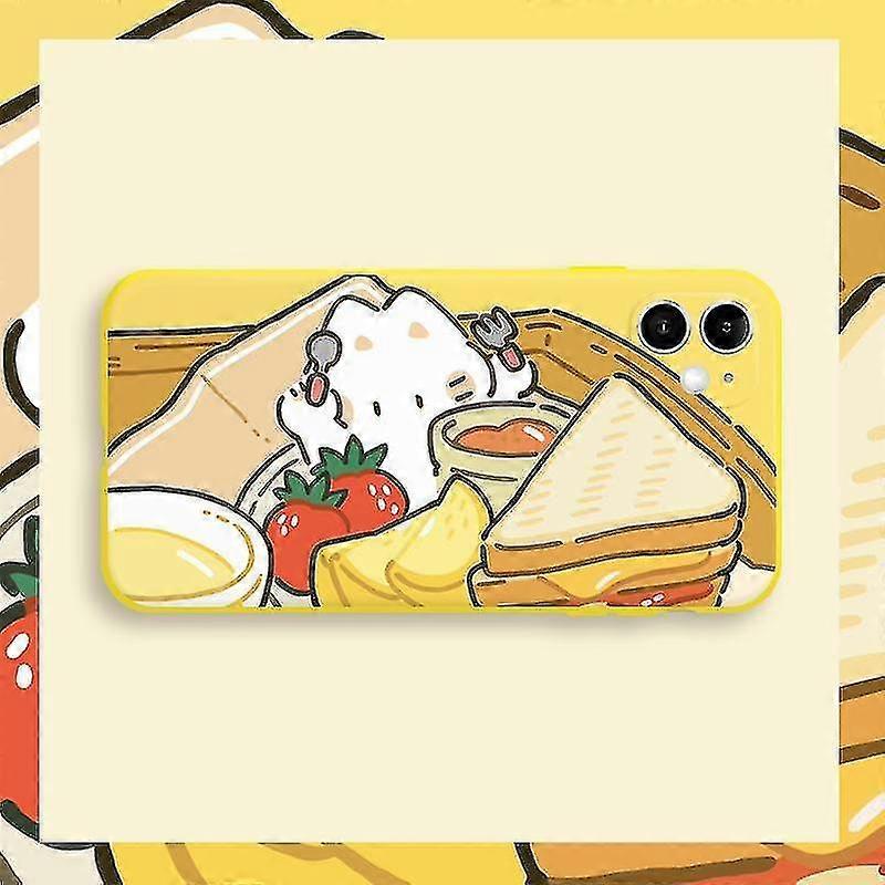 cute super girl nova7 creative apple butter toast shell