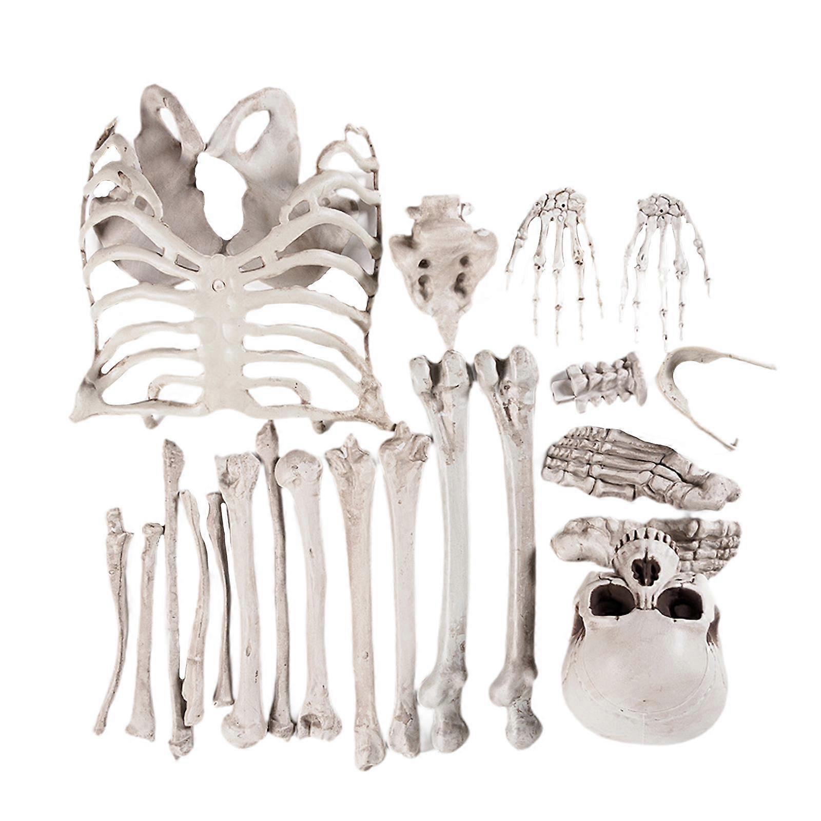 24x Decoração de Esqueleto de Halloween para Varanda Interna/Externa