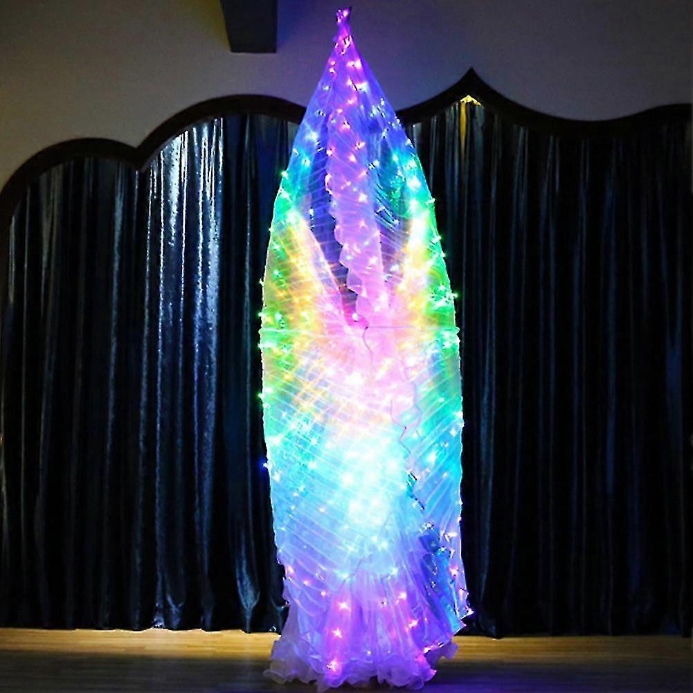 Fasion Led Wing Sticks Costume Egyptian Belly Dance Show Stage Fancy-dress Rave Led Light Up Wings-145cm