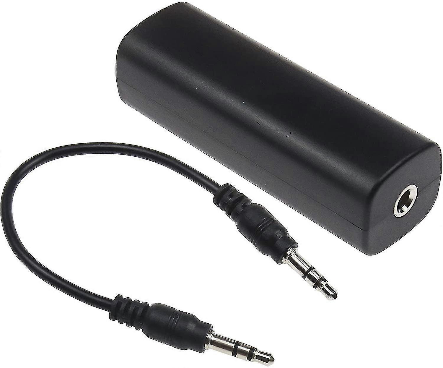 Ground Loop Noise Isolator For Car Audio/home Stereo System Eliminate The Buzzing Noise Completely With 3.5mm Audio Cable Black(limited Edition)