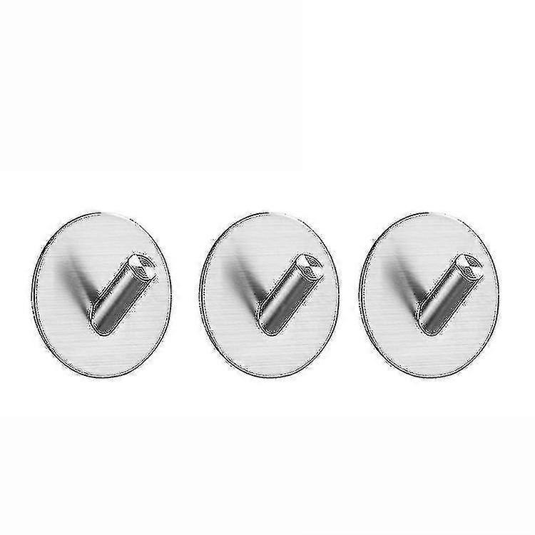 3pcs Wall Hooks Strong Bearing Stick Hanging Hooks Clothes Door Hangers