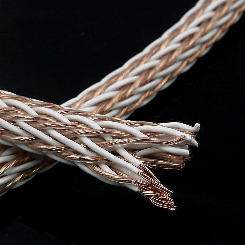 Silver color 12TC audiophile speaker line HIFI main audio line single crystal copper speaker line scattered line