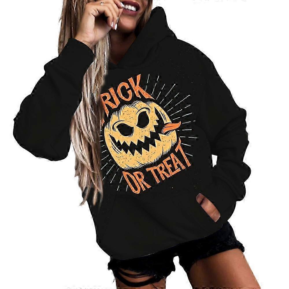 Sweat à capuche, Sweat à capuche Halloween pour femmes, Sweat à capuche avec poche, Sweat-shirt chaud décontracté à la mode d'automne