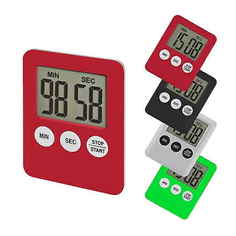 Home Kitchen Timer Electronic Medicine Reminder Simple Practical Use Digital Square LED Display Stopwatch Cooking Timer
