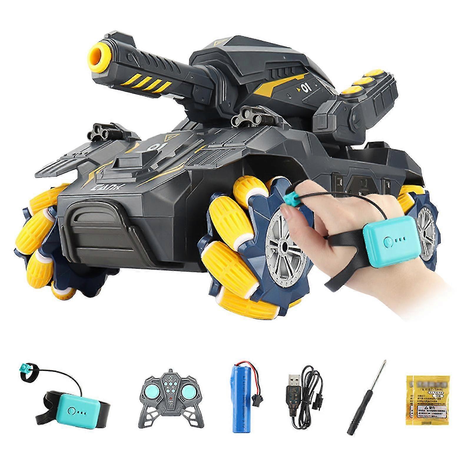 خزان التحكم عن بعد للأطفال ، دبابات RC مع خزان 4WD عالي السرعة على الطرق الوعرة