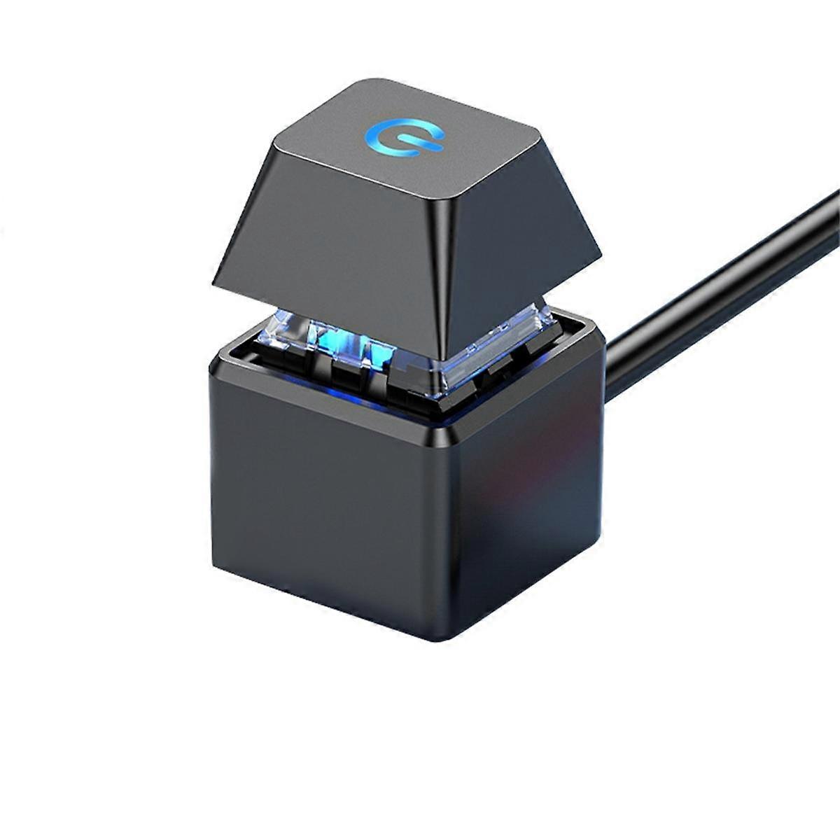 Computer Switch PC Motherboard External Start LED Light Power ON/OFF Square Button 2M Extension Cab