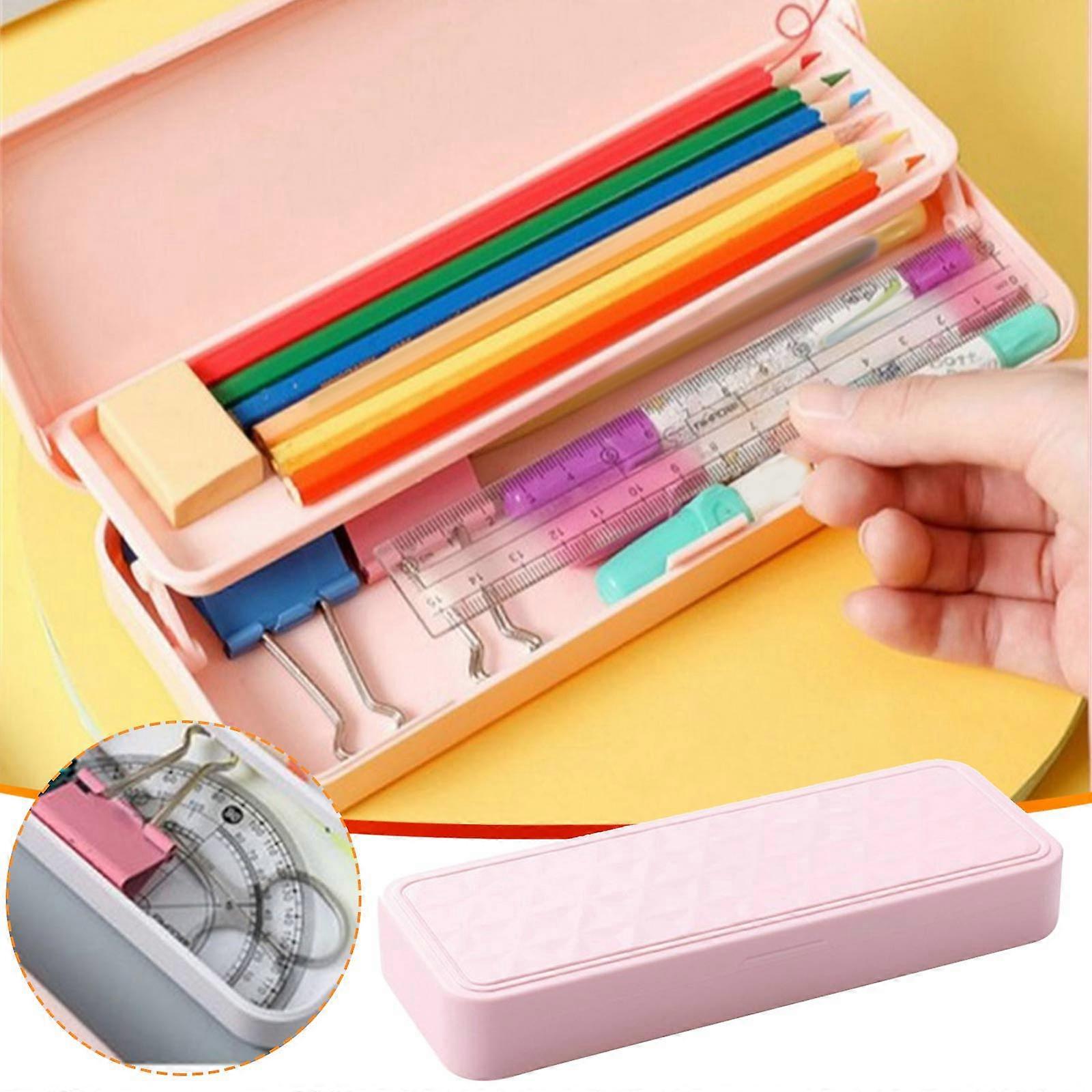 Double Layer Pencil Case Small And Large Capacity Pencil Case Stationery Case Girl's Pencil Case FLYE3983