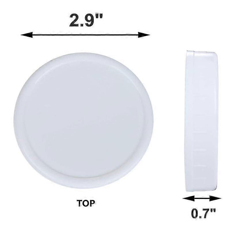 thumbnail image 2 of 10 Pack Plastic Sealing Lids For Wide Mouth Mason Jars - 86mm Ribbed Storage Caps 2 of 6