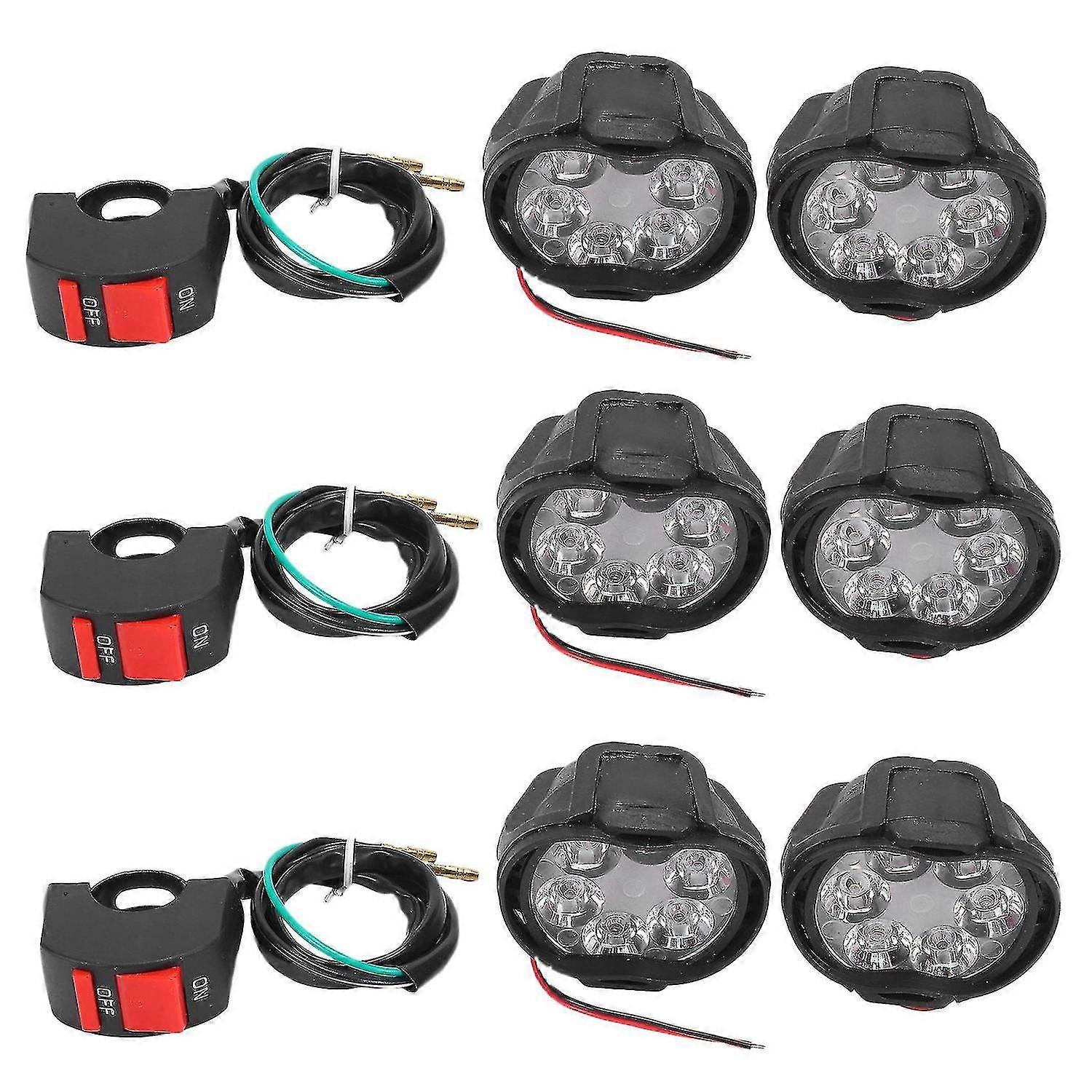 6pcs 6 Led Cycle 10w 1000lm+s Scooter Fog 60