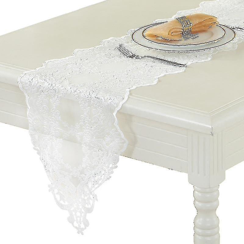Runner Table Lace Dinning Cloth Style White Luxury Wedding