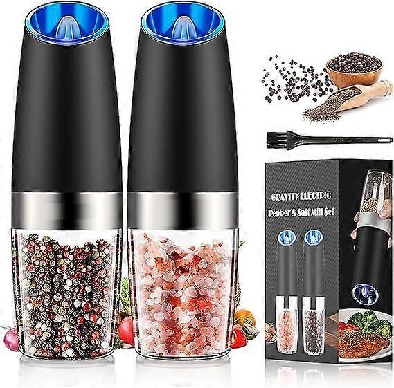 2st Kryddkvarn Elektriskt Gravity-sensor Spice Grinders Black