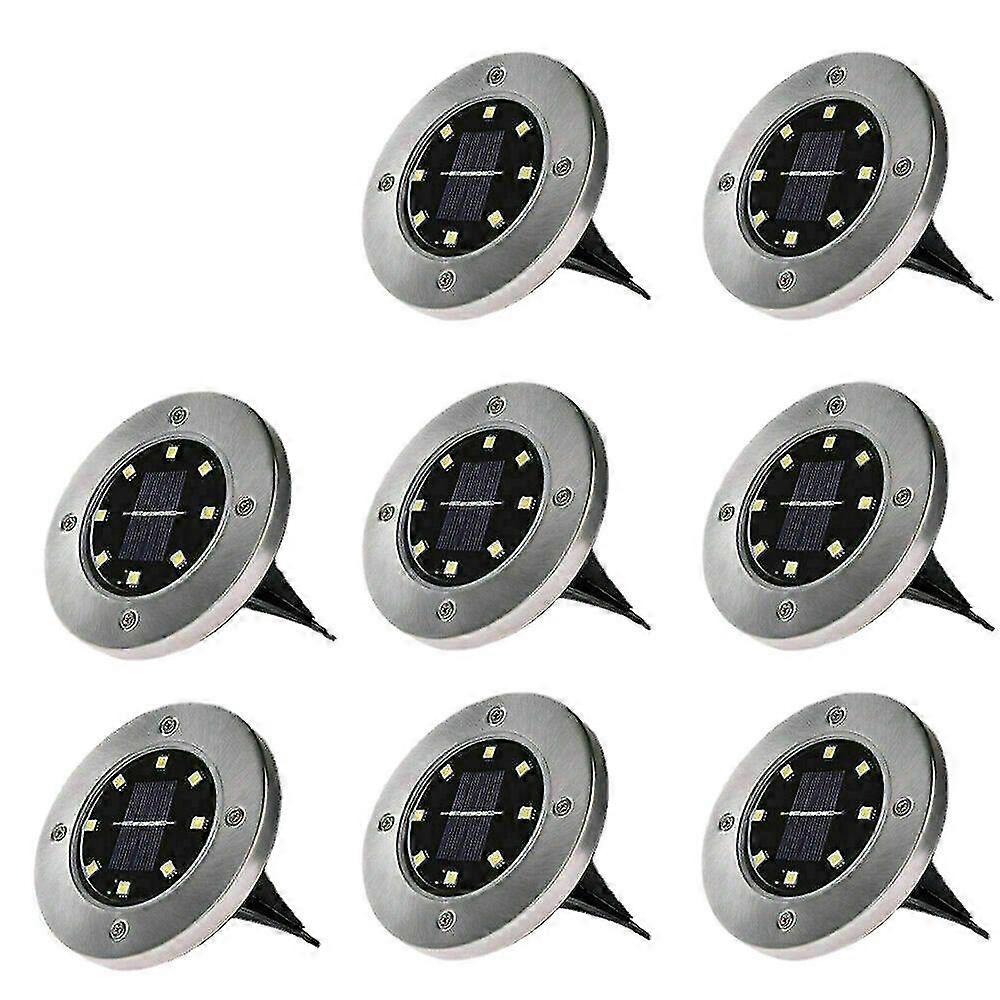 8 Led Solar Powered Garden Lights For Patio Pathwaywhite8pcs