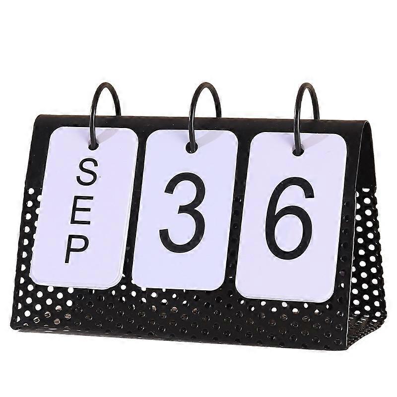 Table Calendar Ornament Metal black