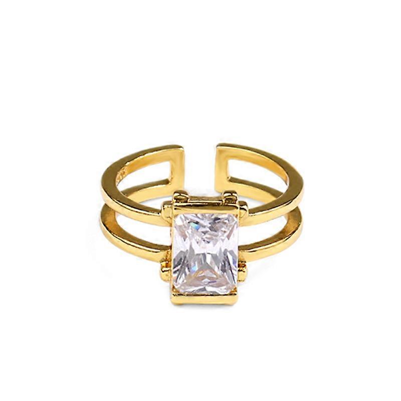 Gold Plated Rings for Women, Stackable Adjust