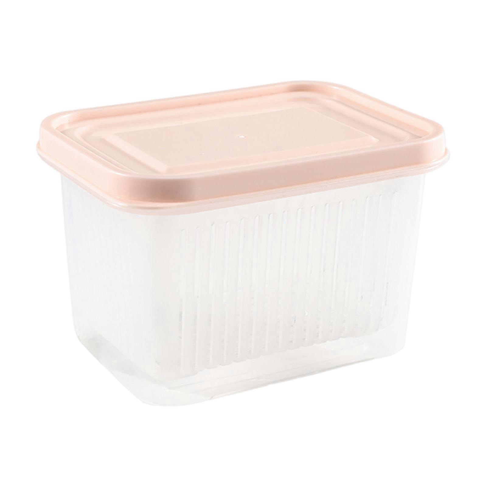 منظم ثلاجة خال من مادة BPA مع سلة تصريف غطاء شفافة حاوية تخزين الخضروات بالفواكه توريد الثلاجة KAESI