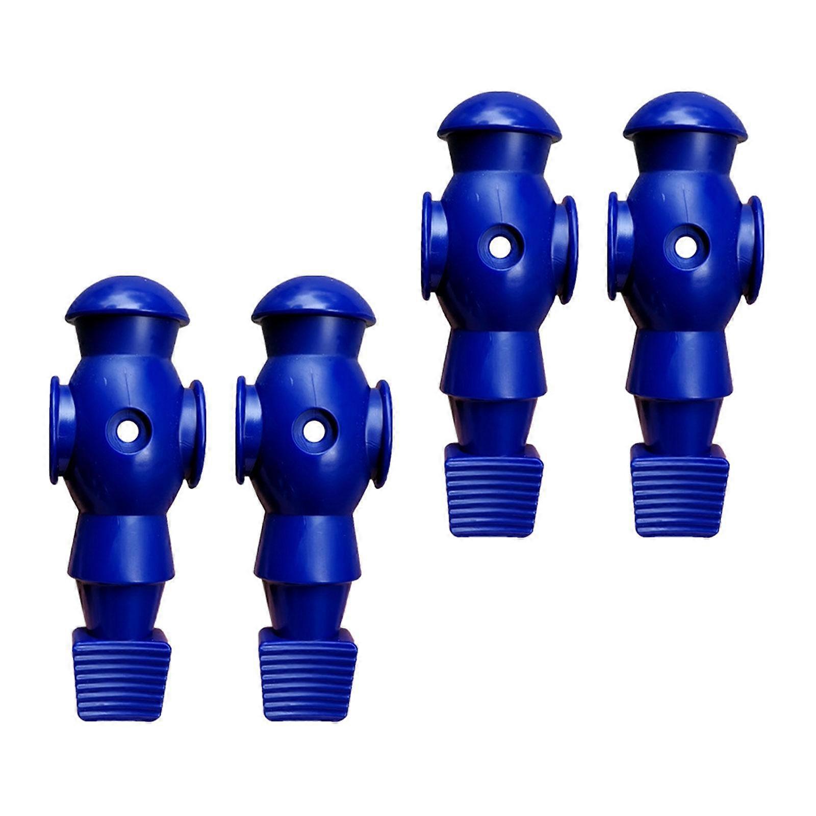4x Foosball Table Men for Table Football Player Table Games Table Soccer Men Blue