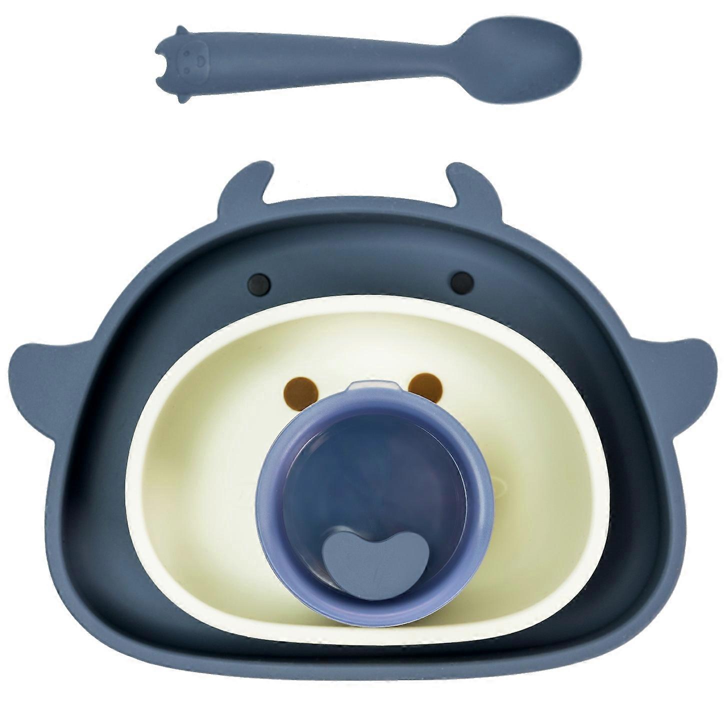 Baby feeding set BPA free silicone diversification, 6+ months, Blue