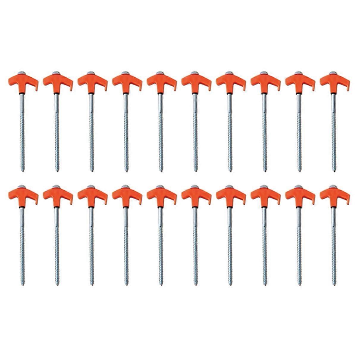 Tent Stake Screws Tree Stump Kit Tent Nails Camping Anti-Rust Ground Stakes Spiral Ground Nails for