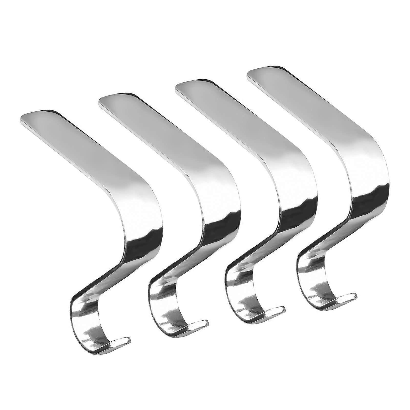 Set of 4 Christmas stocking hooks. Christmas stocking rack on shelf, non-slip safety sock hanger. Suitable for Christmas home decoration.