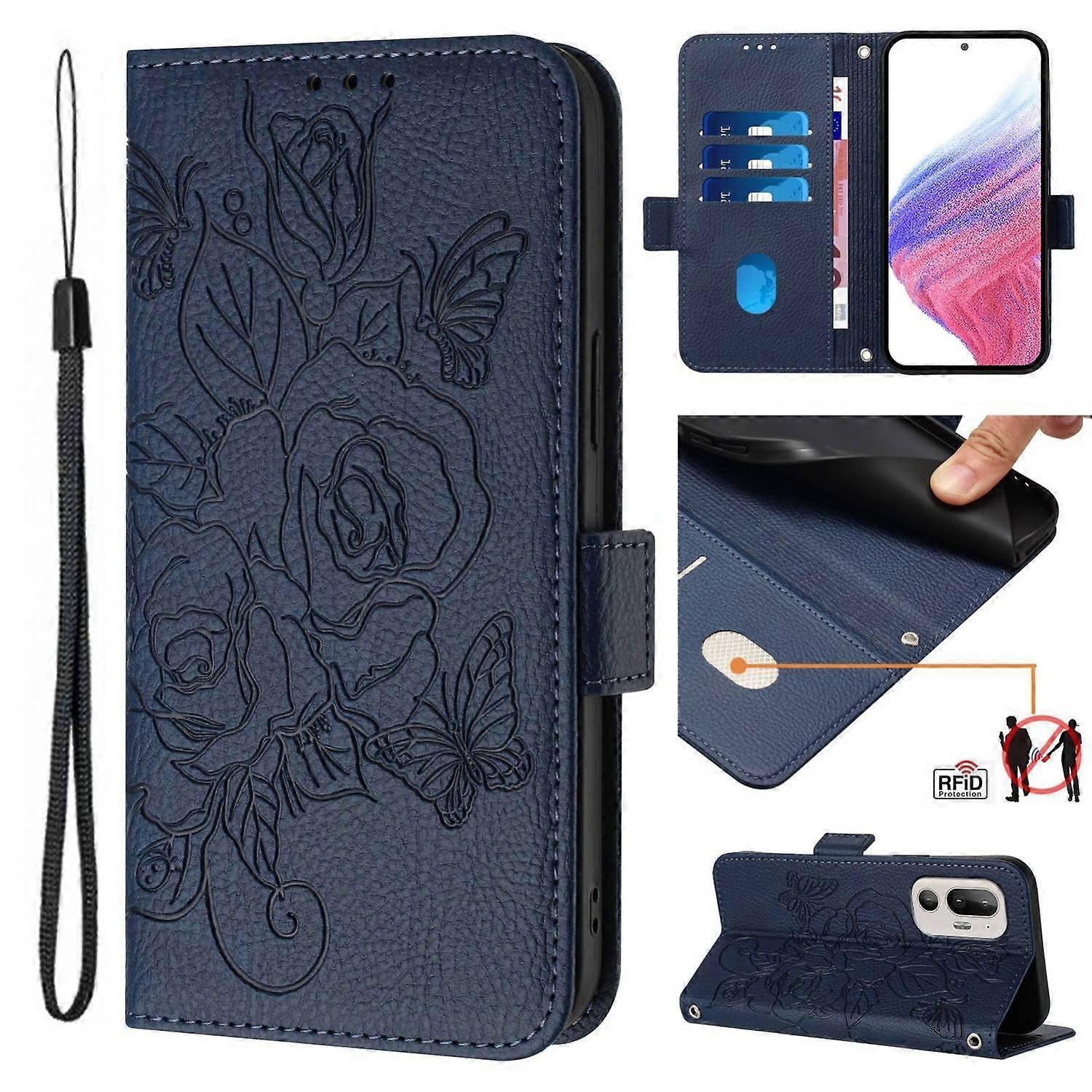 RFID Leather Case For HTC U24 Pro