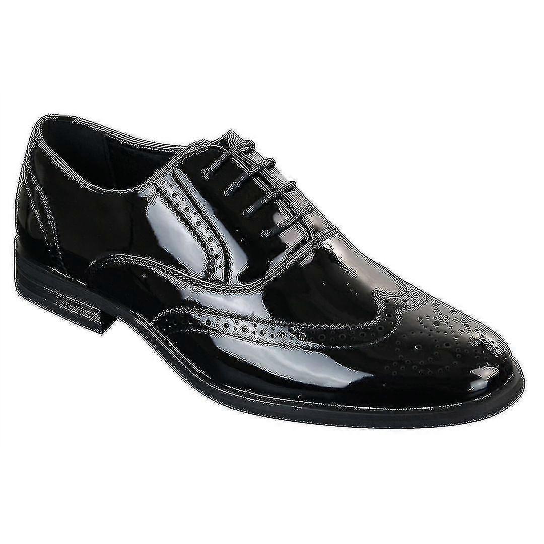 בגדי ריקוד גברים תחרה פטנט Brogues קלאסי שנות העשרים נעלי עור מבריק-yvan