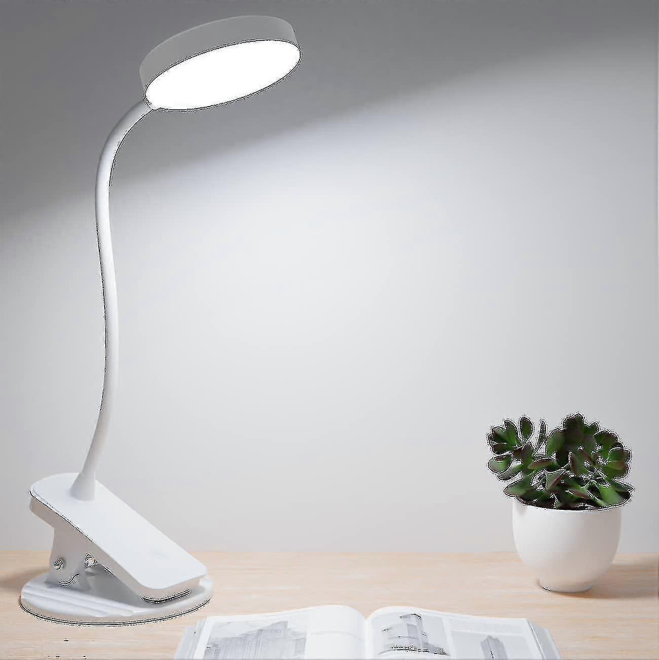 Bed Clamp Lamp, 32 Led, 360 Flexible Reading Lamp, Book Clamp, 3 Colors And Stepless Dimming, Bed Lamp With Touch Control, Usb Rechargeable Battery, L