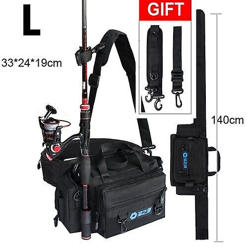 Spinning fishing rod holder bag sports waist pack fishing lures tackle