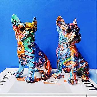 Wackelkopf-Figur Französische Bulldogge Aus Kunstharz – Lustiger Auto- Oder Schreibtischschmuck