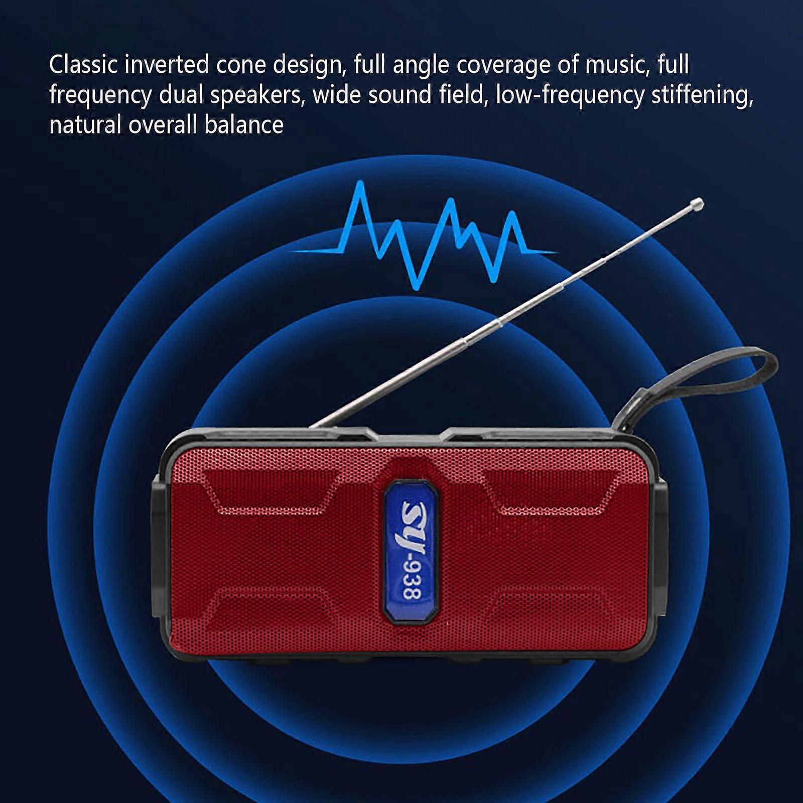 Bluetooth Audio Outdoor Flashlight Bluetooth 5.1Radio Multi-function Card Speaker FM Radio Portable Speaker