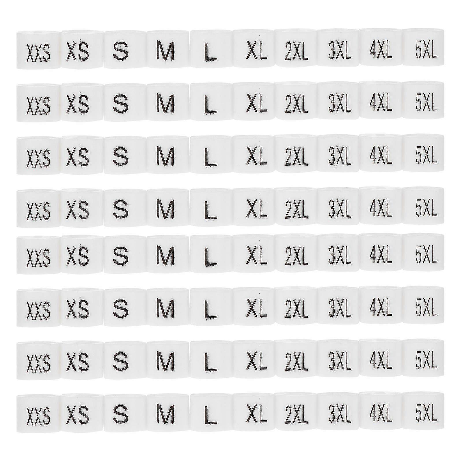 100pcs Plastic Clothes Hanger Size Markers Color-coding Hanger Sizes Marker Kits