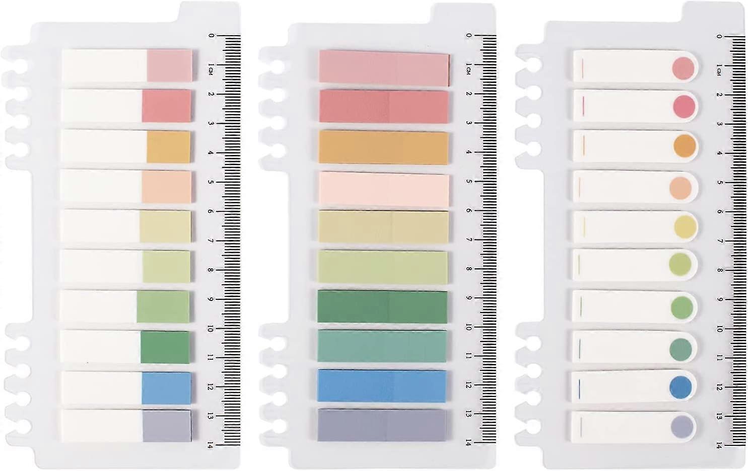 YUBX Morandi Sticky Tabs Page Markers Colorful Memo Sticky Notes Set Writable Index Page Tabs, for Books, Folders, Glass, Monitors & Filing Cabinet, 2