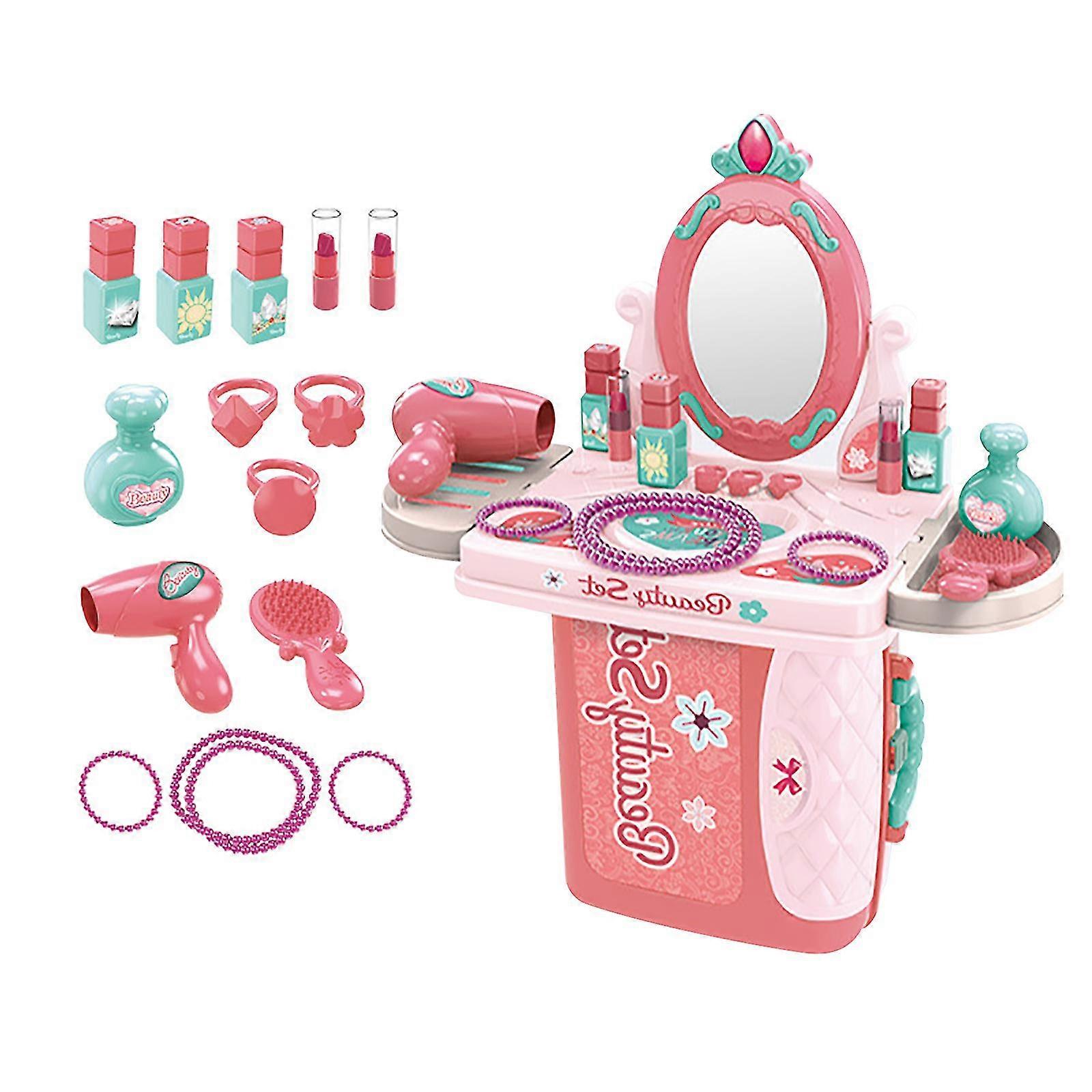 لعب المطبخ مجموعة لعب التظاهر الغذاء - 21 قطعة الوردي ألعاب المطبخ للأطفال الصغار ، لعبة الملحقات