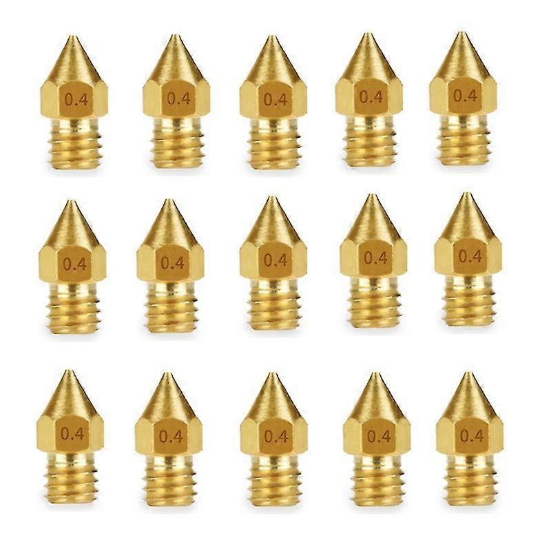 For 3d Printer Nozzles Mk8 0.4mm Hardened Brass Printer Nozzle 15/30pcs