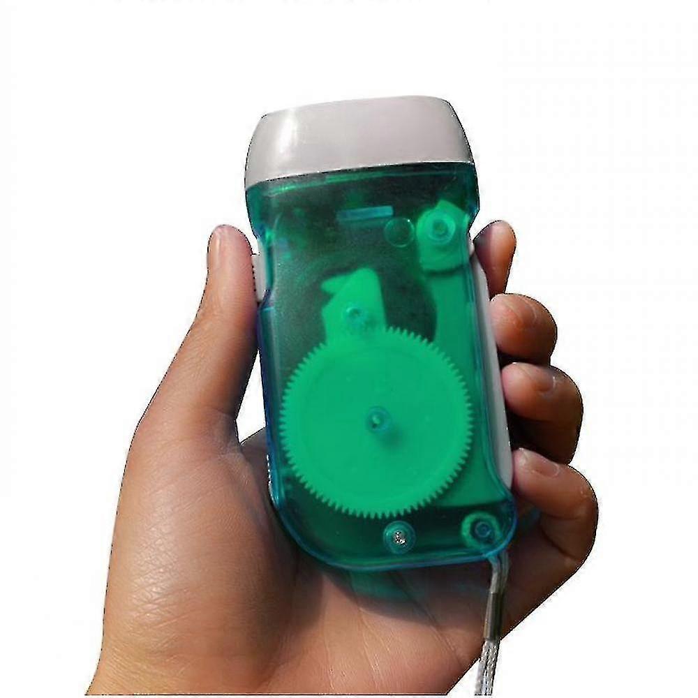 Hand Crank Flashlight,no Battery(Green)