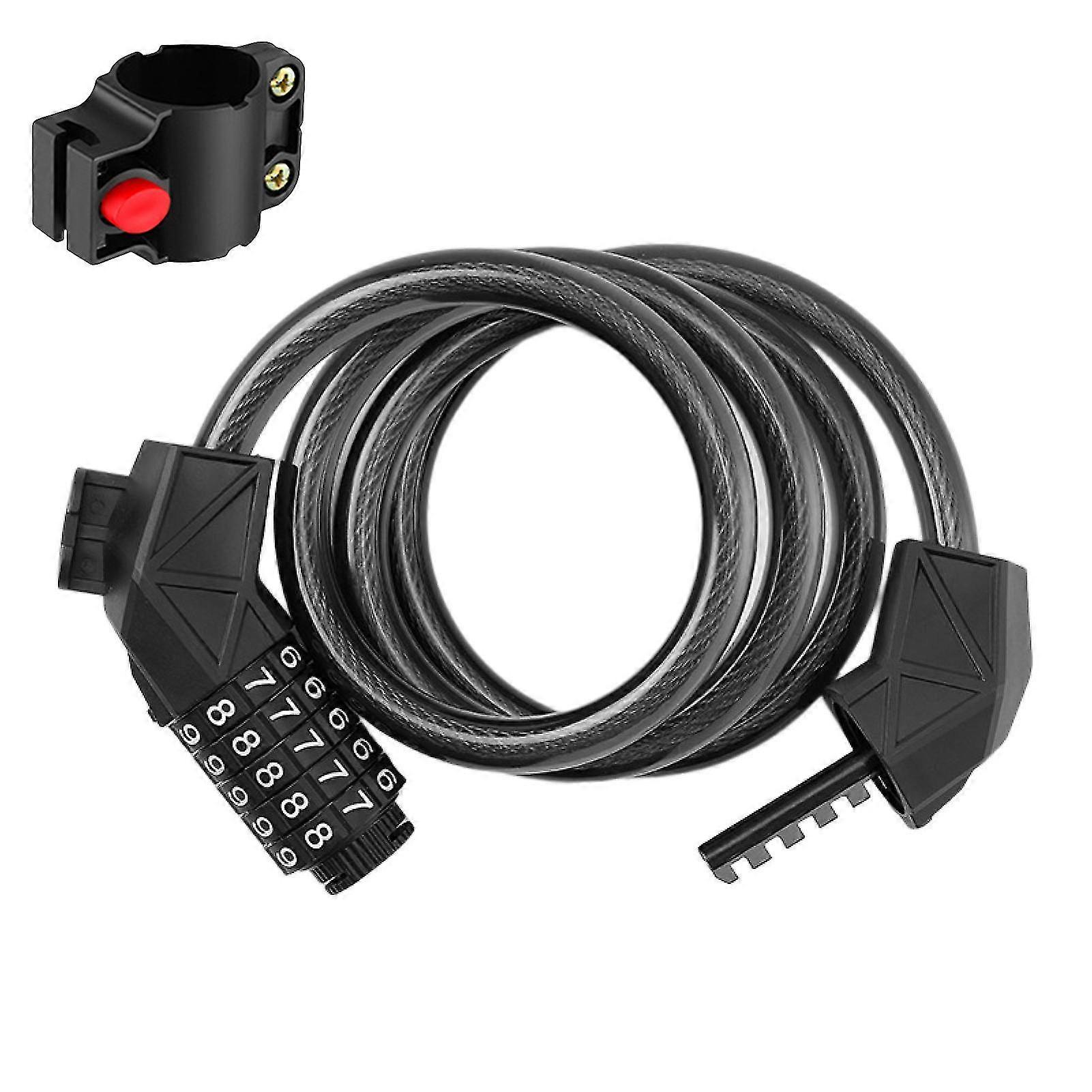 Bicycle Chain Lock Five-digit Combination High Safety Performance Steel Wiring Thicken Texture Cable Code Riding