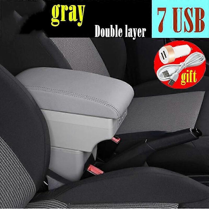 For Seat Ibiza 6L armrest box double layer usb