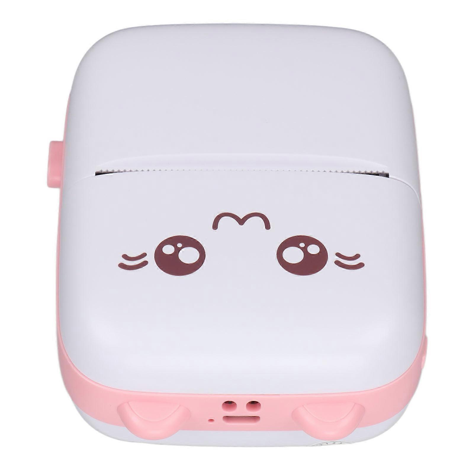 Mini Portable Inkless Pocket Printer for Text, Pictures, Memos, and Shopping Lists in Pink