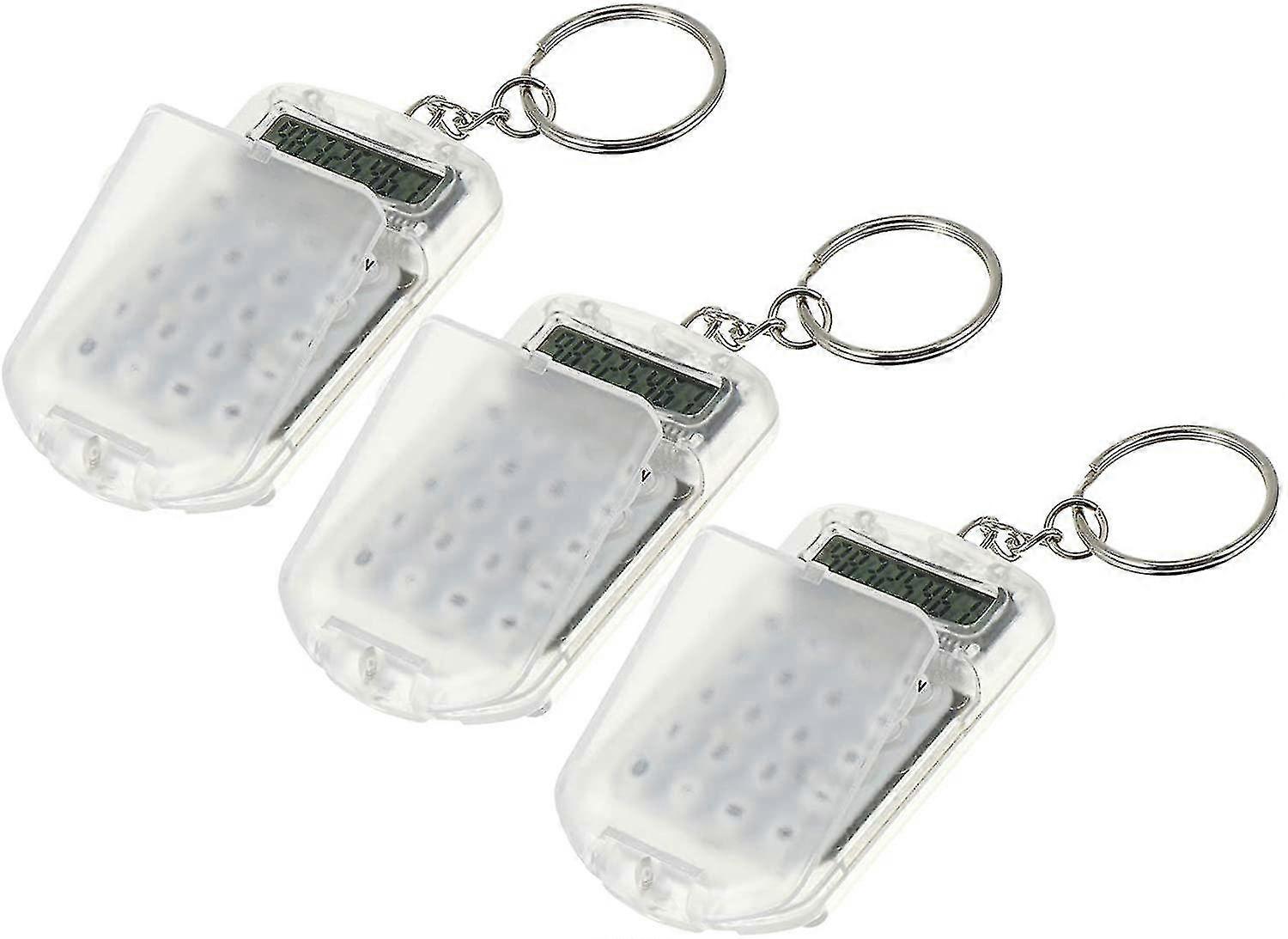 3pcs Mini Calculator Keychain Portable Pocket Electronic Calculator