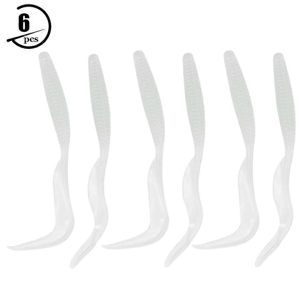 11cm Weichplastik künstliche Fischköder Grubenwurm Köder Tackle Zubehör - 6 Stück (leuchtend)