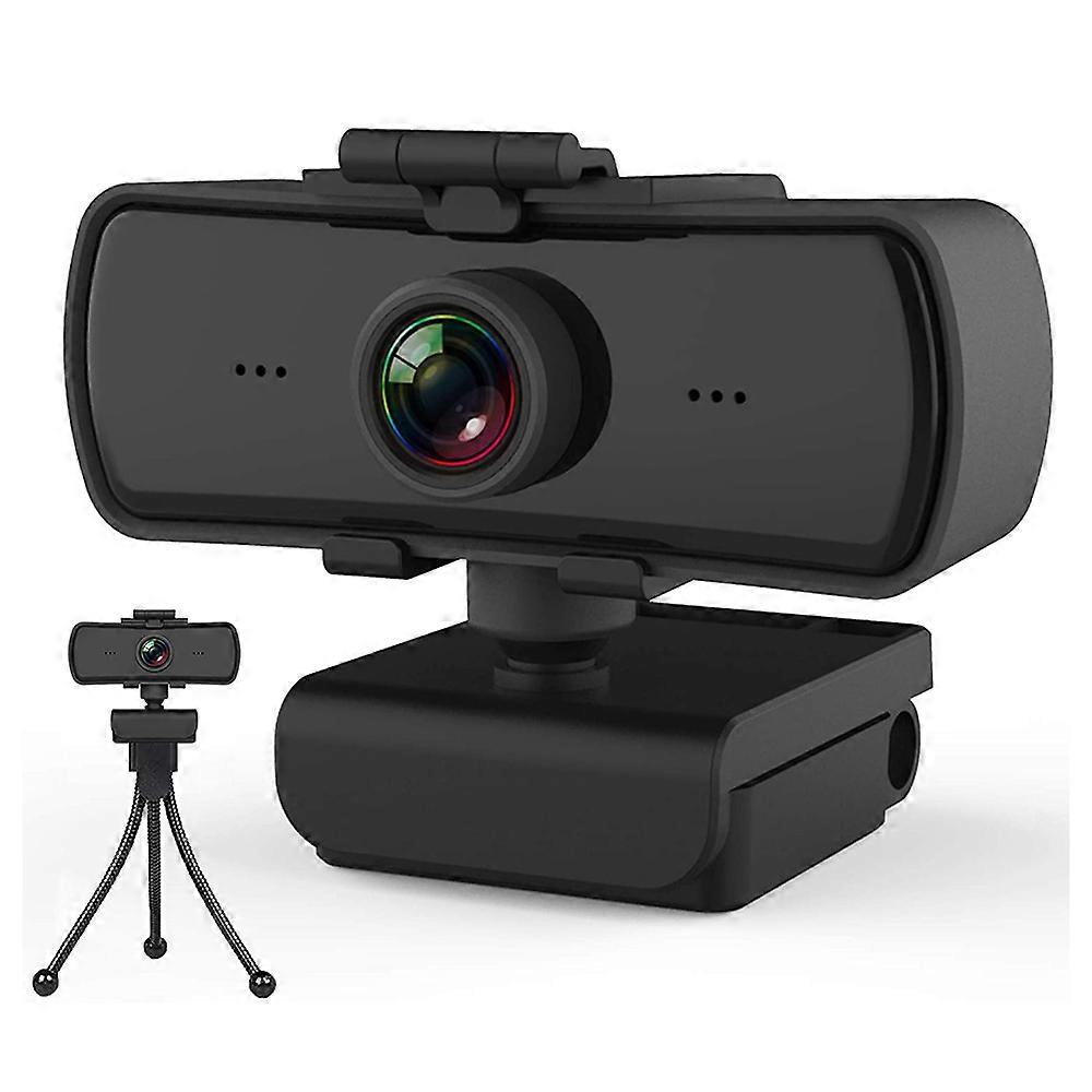 1080P Up To 2K Web Camera, HD Webcam with Microphone & Privacy Cover, USB Computer Camera, Wide Angle Webcam, Plug and Play, for Zoom/Teams/OBS, Confe