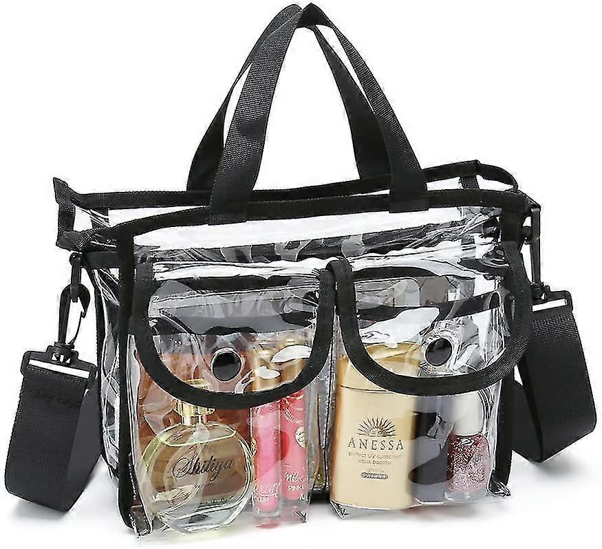 Clear Cosmetic Bag With Adjustable Shoulder Strap